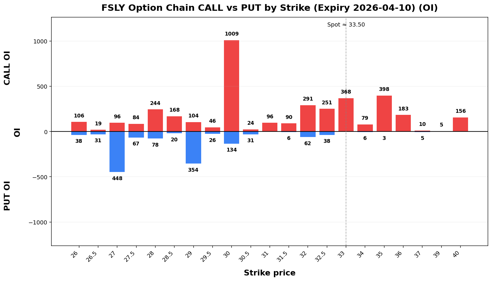 FSLY Option Chain CALL vs PUT