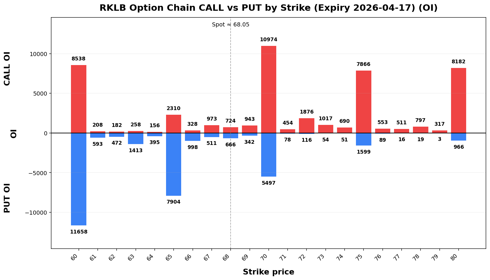 RKLB Option Chain CALL vs PUT